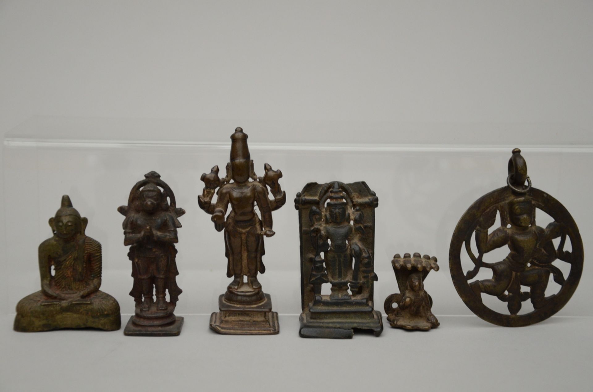 Lot: 12 statues from India and Sri Lanka (from h3 to 24cm) - Image 6 of 6