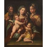 Anonymous (16th - 17th century): painting 'Holy Family' (114x93cm)
