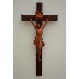 Large sculpted Christ in boxwood (96.5x48x11cm)