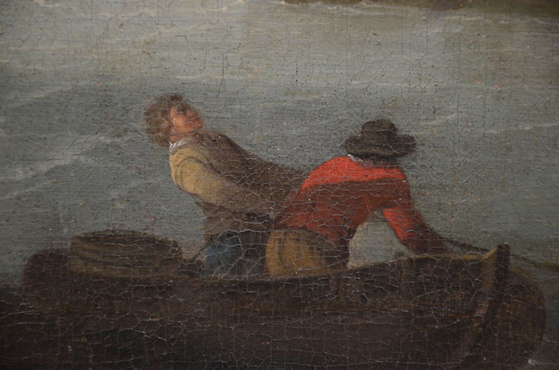 Anonymous (17th-18th century): painting (o/c) 'view of a river' (66x78cm) - Image 3 of 5