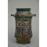 Albarello vase in faience (h21.5) (*)