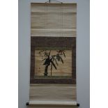 Oriental hanging scroll 'bamboo in black ink' (26x38cm)