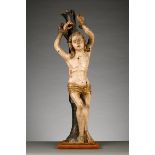 Saint Sebastian in polychrome wood (h88cm) (*)