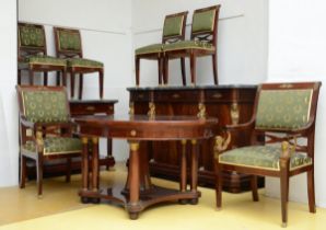 A fine mahogany and gilt bronze dining set Empire style