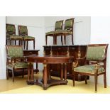 A fine mahogany and gilt bronze dining set Empire style