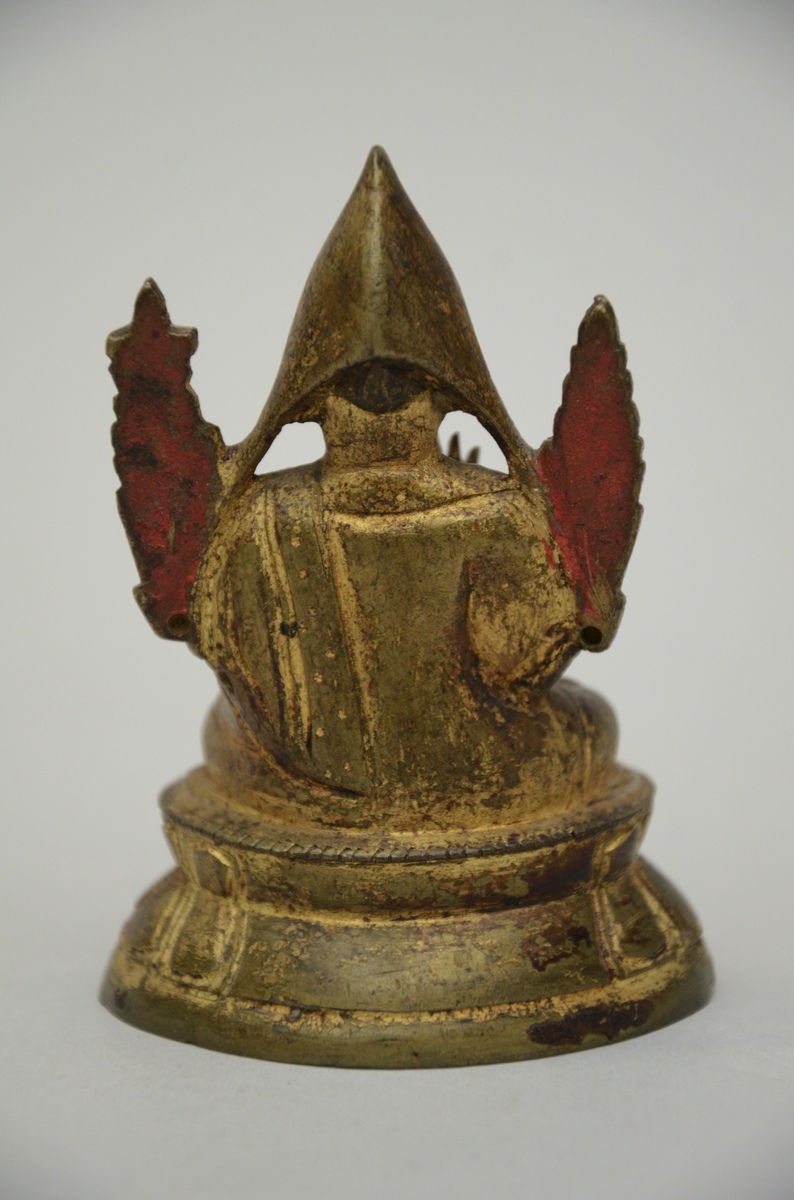 A lacquered bronze sculpture 'Tsongkapa' 19th century (h10cm) - Bild 3 aus 4