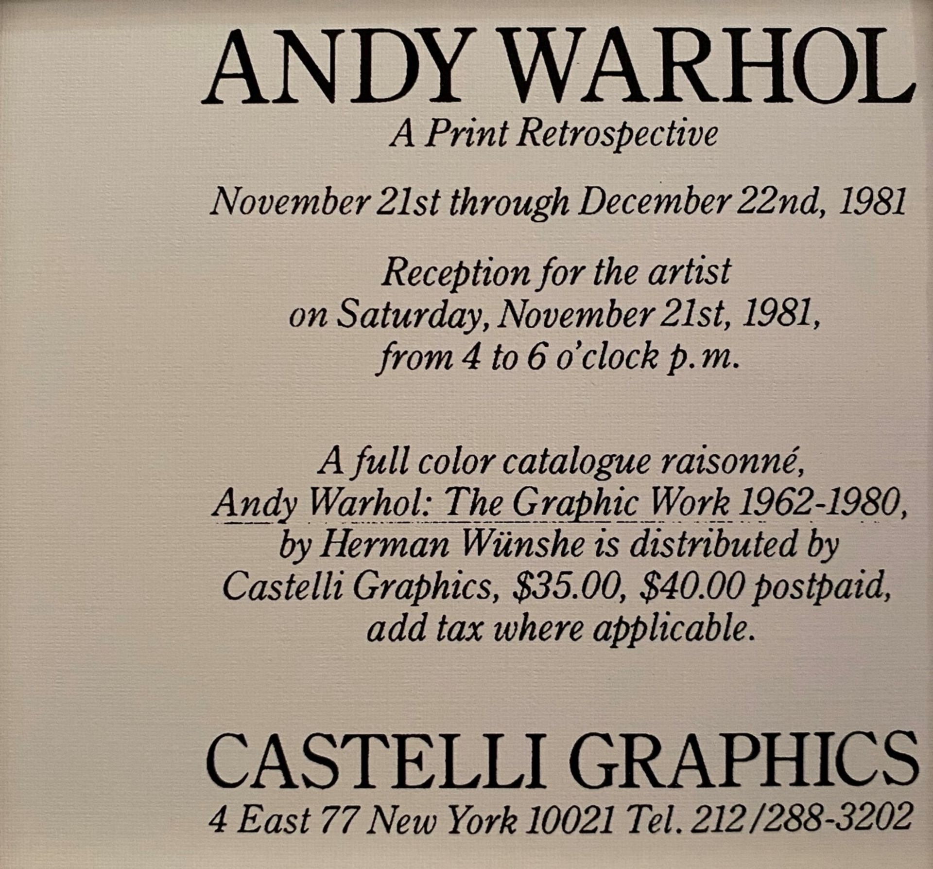 Andy WARHOL (1928-1987) (D'après)  - Bild 2 aus 2