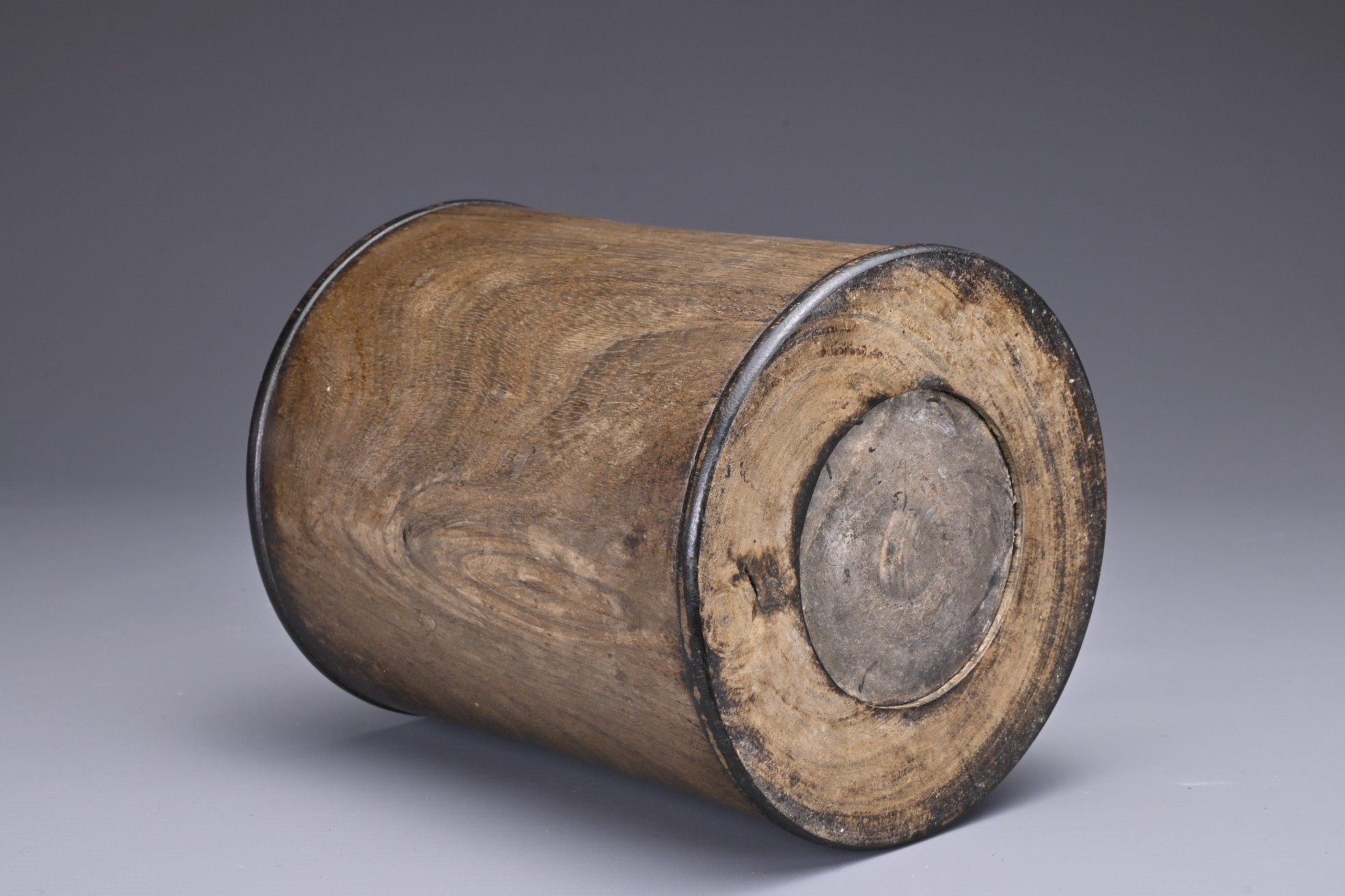 A CHINESE HARDWOOD BRUSH POT, BITONG, 19TH CENTURY. Of cylindrical form with slightly tapered - Image 5 of 5