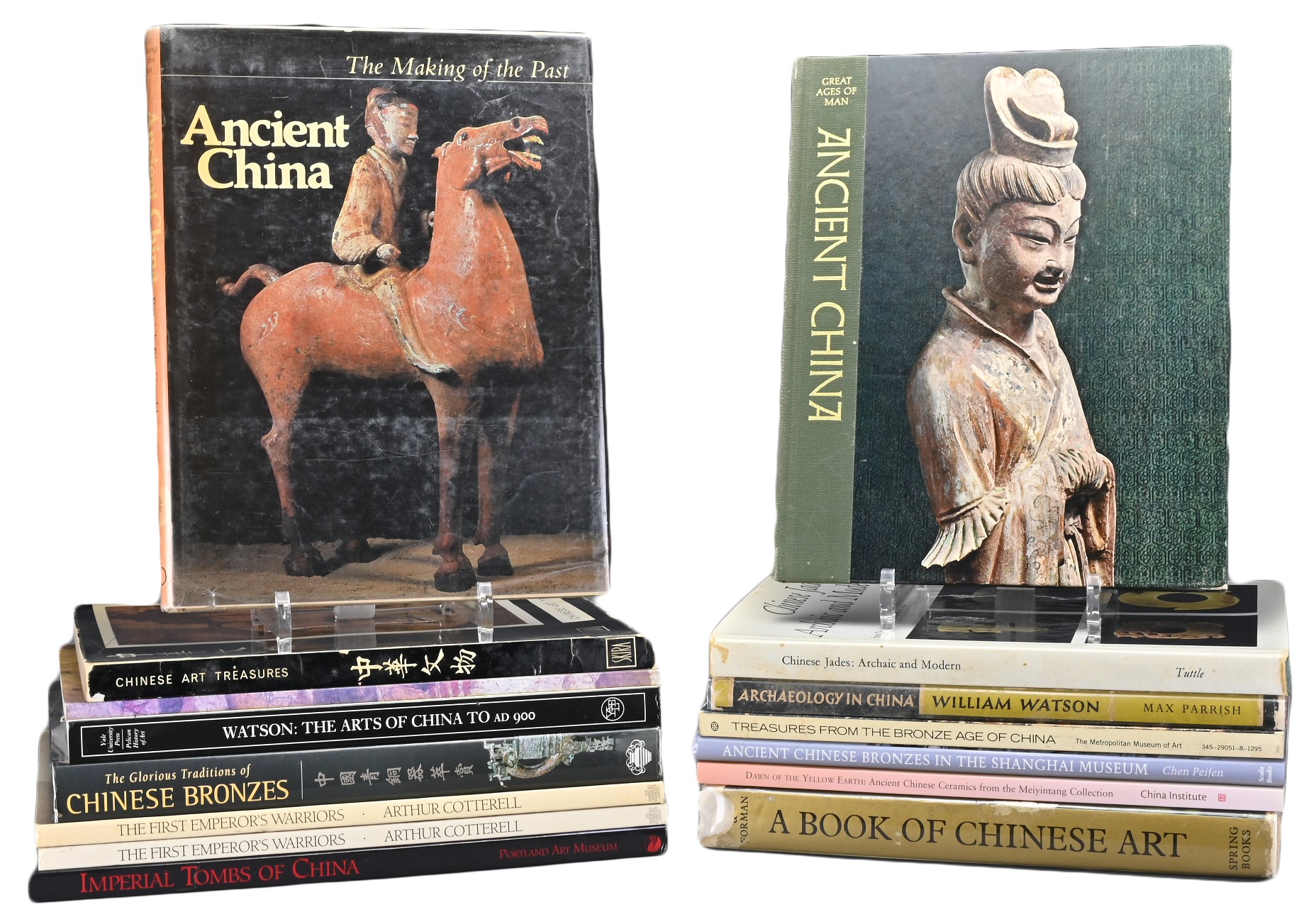 QUANTITY OF BOOKS ON CHINESE ART. Fifteen total to include Ancient Chinese Bronzes in the Shanghai