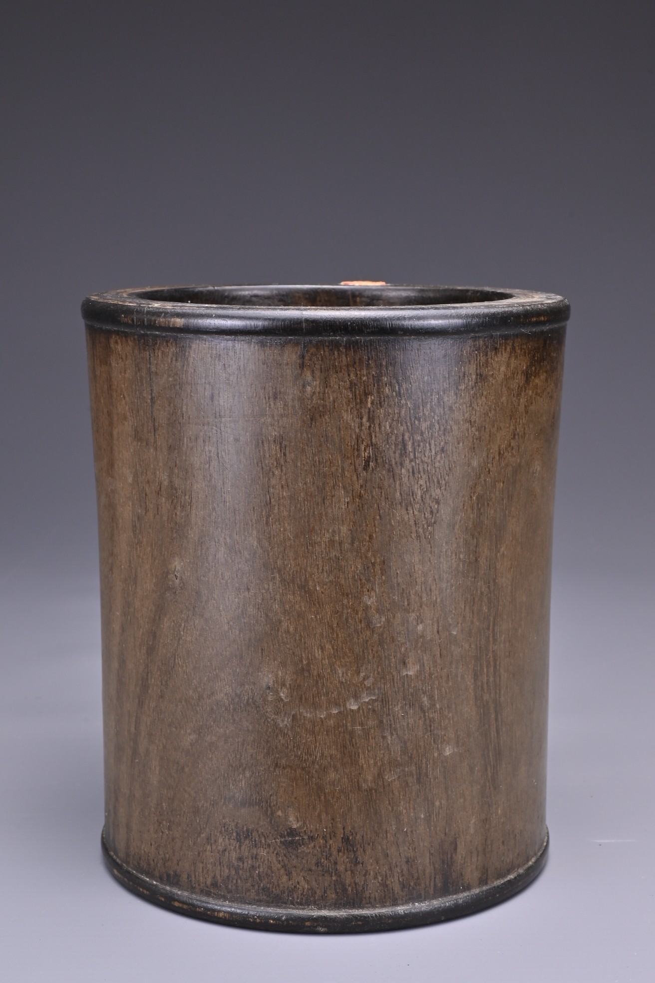 A CHINESE HARDWOOD BRUSH POT, BITONG, 19TH CENTURY. Of cylindrical form with slightly tapered - Image 3 of 5