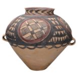 A LARGE CHINESE NEOLITHIC PAINTED MAJIAYAO TYPE POTTERY JAR, YANGSHAO CULTURE, MACHANG PHASE (