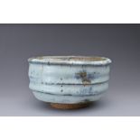 A PALE BLUE GLAZED STONEWARE BOWL, POSSIBLY JAPANESE