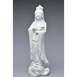 A CHINESE BLANC DE CHINE PORCELAIN FIGURE OF GUANYIN, 18TH CENTURY