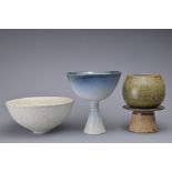 THREE STUDIO POTTERY ITEMS - ONE PETER WRIGHT 'WRIGHT'