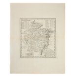 AN ANTIQUE PRINTED MAP BY J. B. DU HALDE / E. BOWEN, London 1738. PROVINCE V. CHE-KYANG;