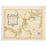 AN ANTIQUE PRINTED MAP BY N. BELLIN / J. VAN SCHLEY, Paris / Amsterdam c.1770. CARTE DE LA BAYE