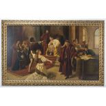 AFTER JACK LEIGH WARDLEWORTH (1863 - 1925), Othello's Defence, Oil on canvas in gilt wood frame