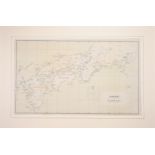 AN ANTIQUE PRINTED MAP 'JAPAN INLAND SEA' London C.1870-; Lithograph Original colour. A finely