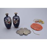 A GROUP OF JAPANESE, INDIAN, MIDDLE-EASTERN ITEMS, 19/20TH CENTURY. Comprising a pair of Japanese