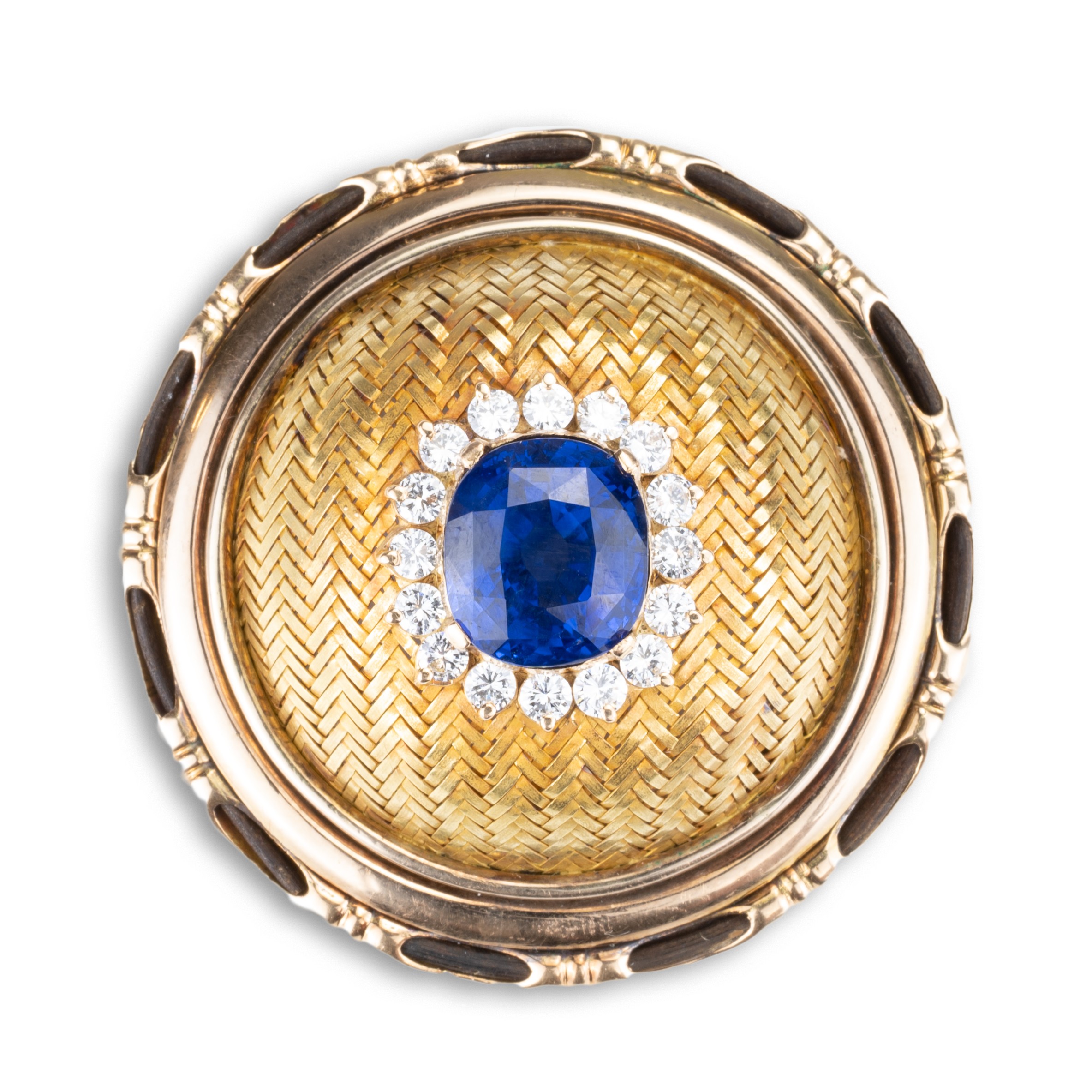 A 9.90CT BURMESE SAPPHIRE, DIAMOND AND GOLD PENDANT, WITH REPORT.