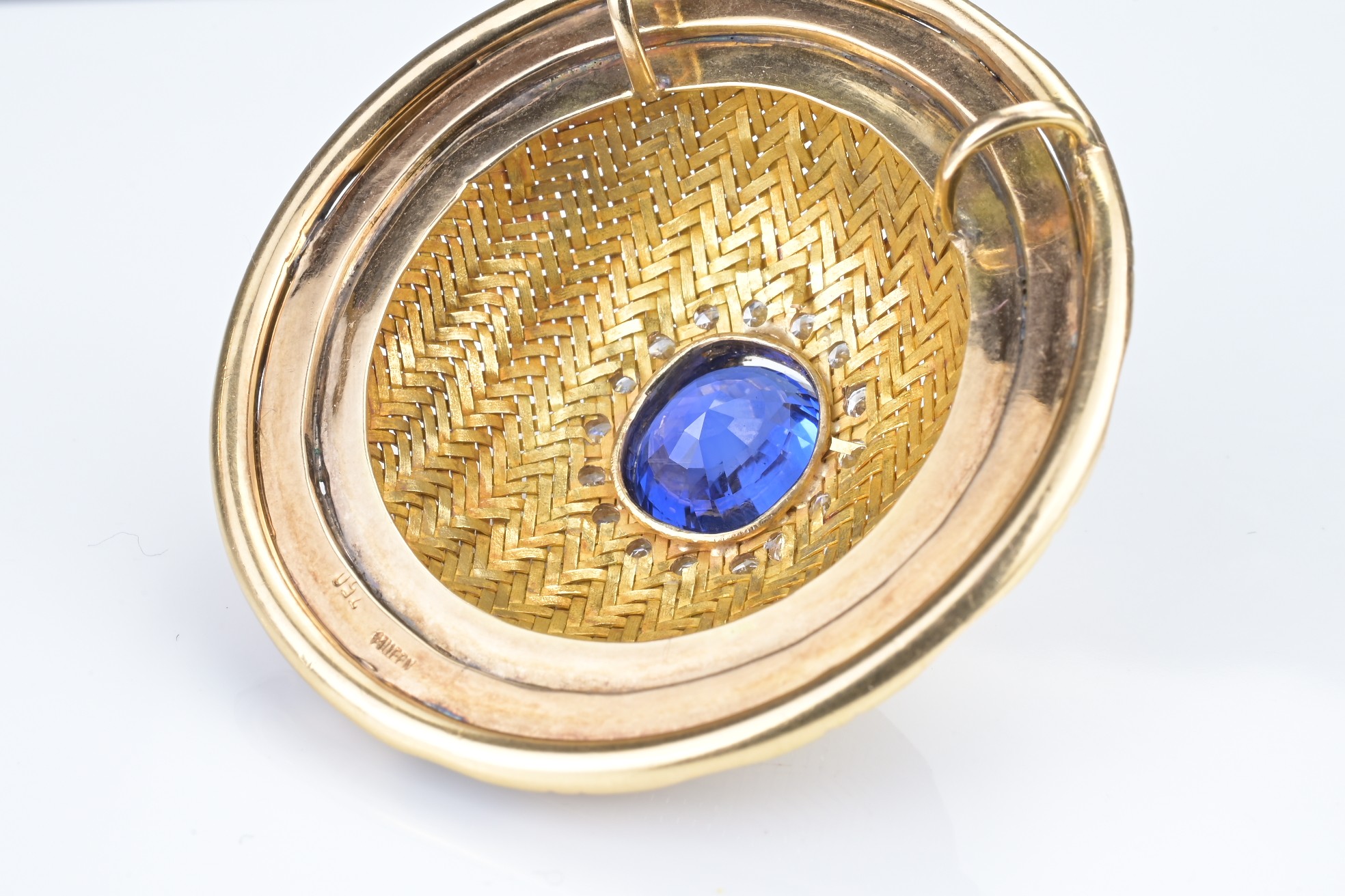 A 9.90CT BURMESE SAPPHIRE, DIAMOND AND GOLD PENDANT, WITH REPORT. - Image 8 of 9