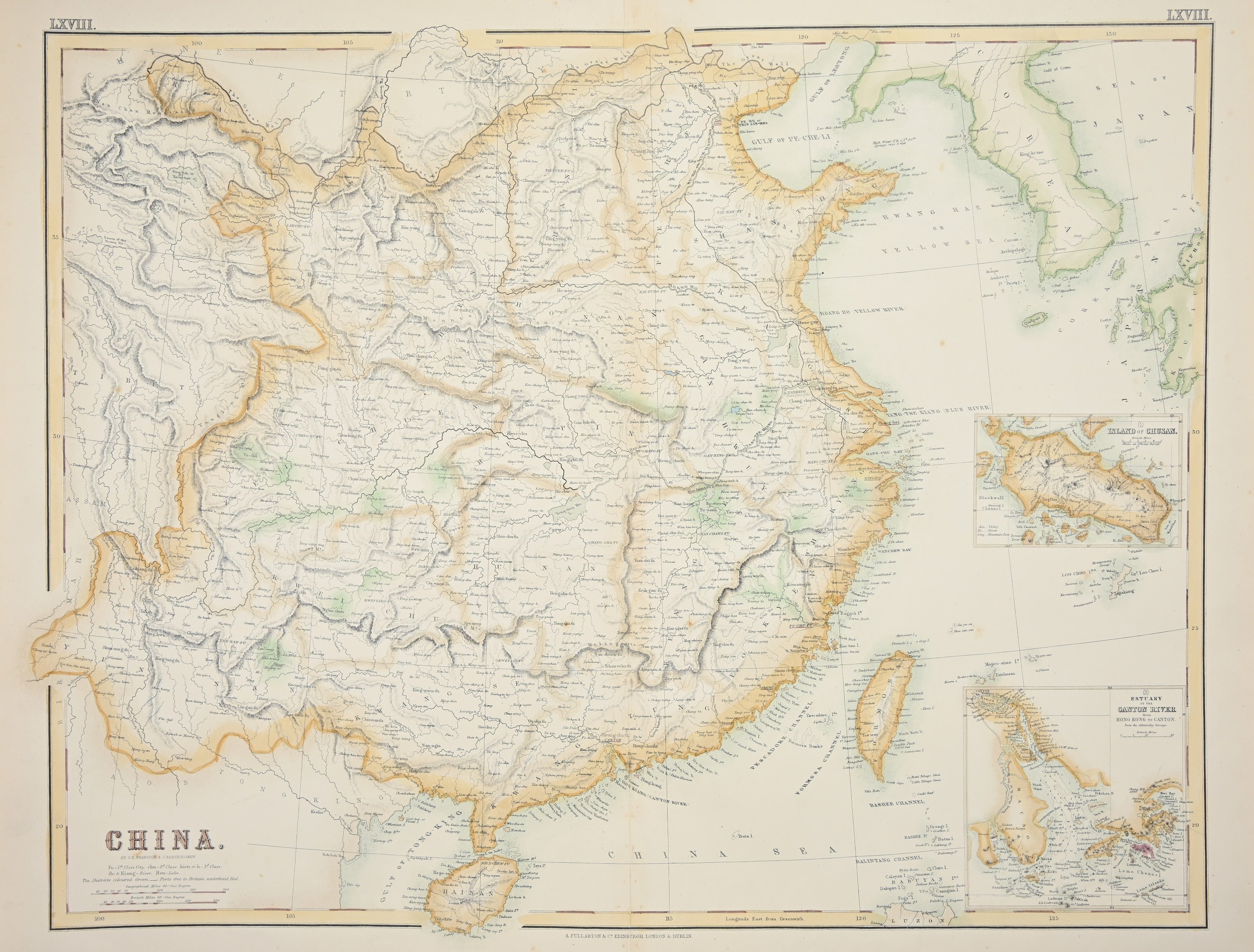 FIVE 18TH-19TH CENTURY PRINTED MAPS OF CHINA. Comprising: an example by H. A. Chatelain, HABILLEMENS - Image 6 of 11