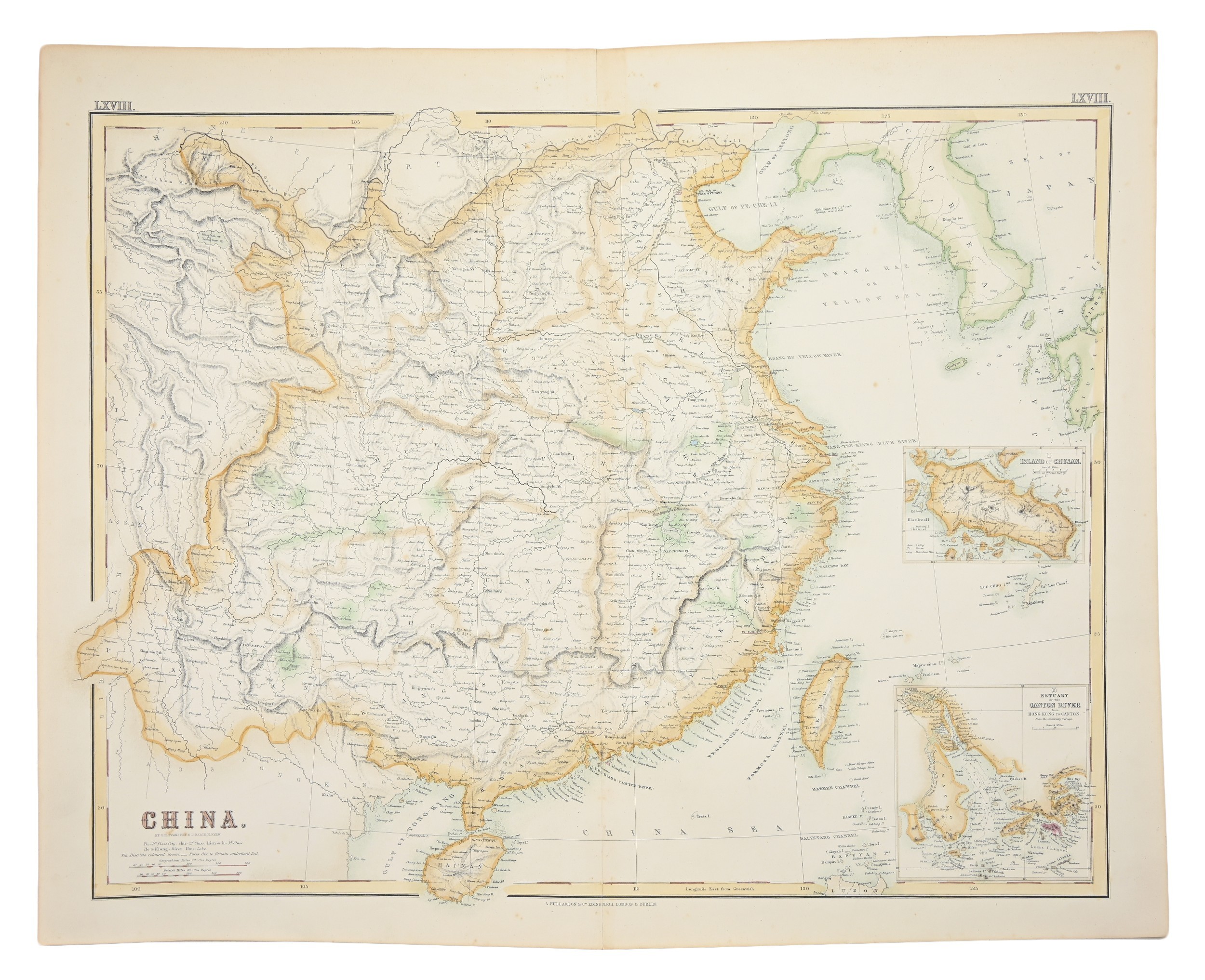 FIVE 18TH-19TH CENTURY PRINTED MAPS OF CHINA. Comprising: an example by H. A. Chatelain, HABILLEMENS - Image 7 of 11