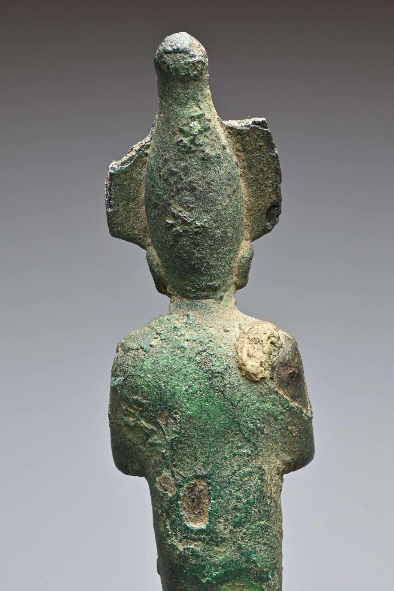 TWO EGYPTIAN BRONZE FIGURES OF OSIRIS, PROBABLY EGYPTIAN PTOLEMAIC OR ROMAN. - Image 11 of 19