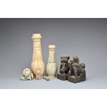 A GROUP OF CHINESE CERAMIC AND STONE ITEMS, SONG TO QING DYNASTY. To include two Southern Song