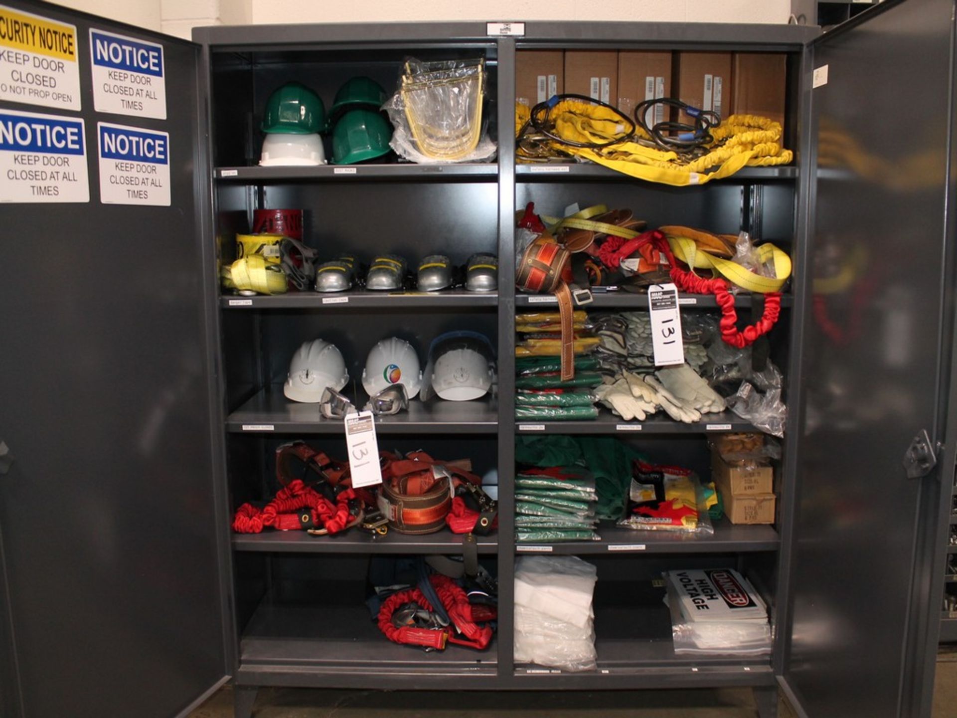 LOT SAFETY EQUIPMENT IN CABINET