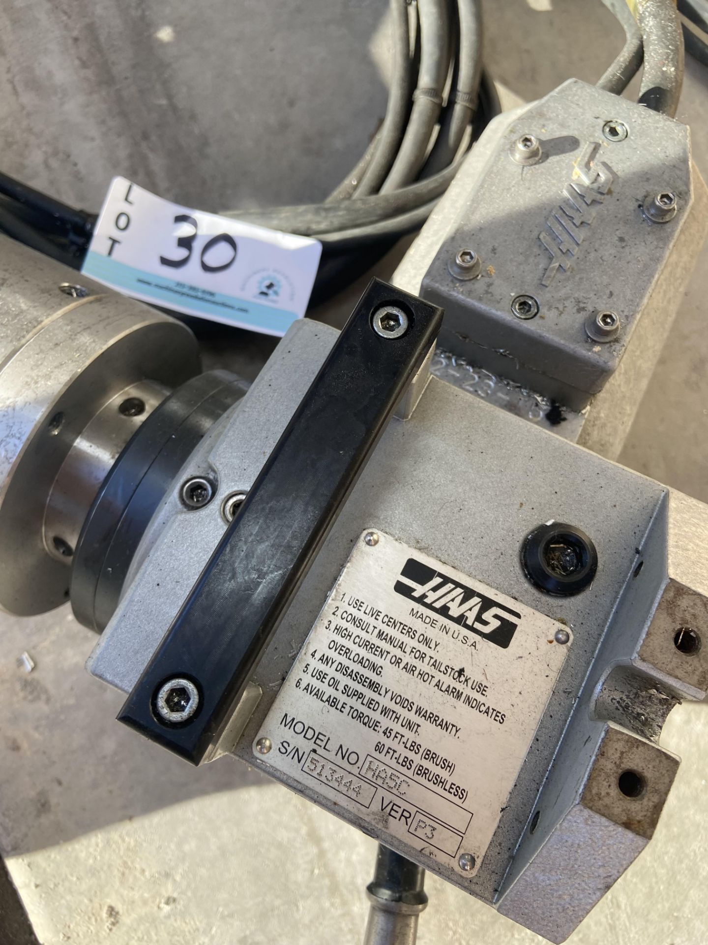 2016 HAAS 5C Indexer with 5" 3-Jaw Chuck s/n: 513444 - Image 4 of 6