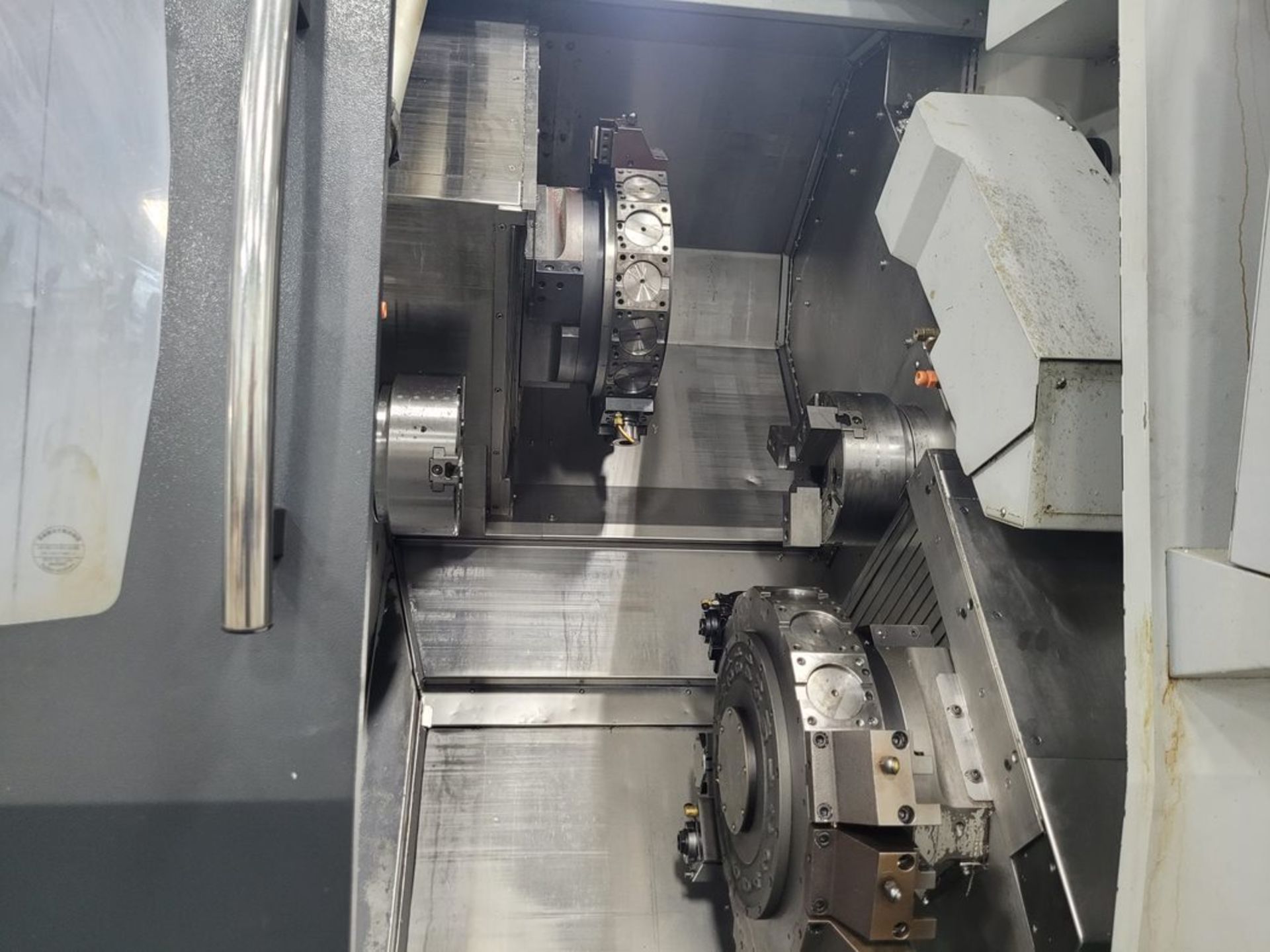 2013 GANESH CYCLONE 70-TTMY CNC Twin Turret Twin Spindle Live Tooling Y-Axis, With Bar Feeder - Image 12 of 28