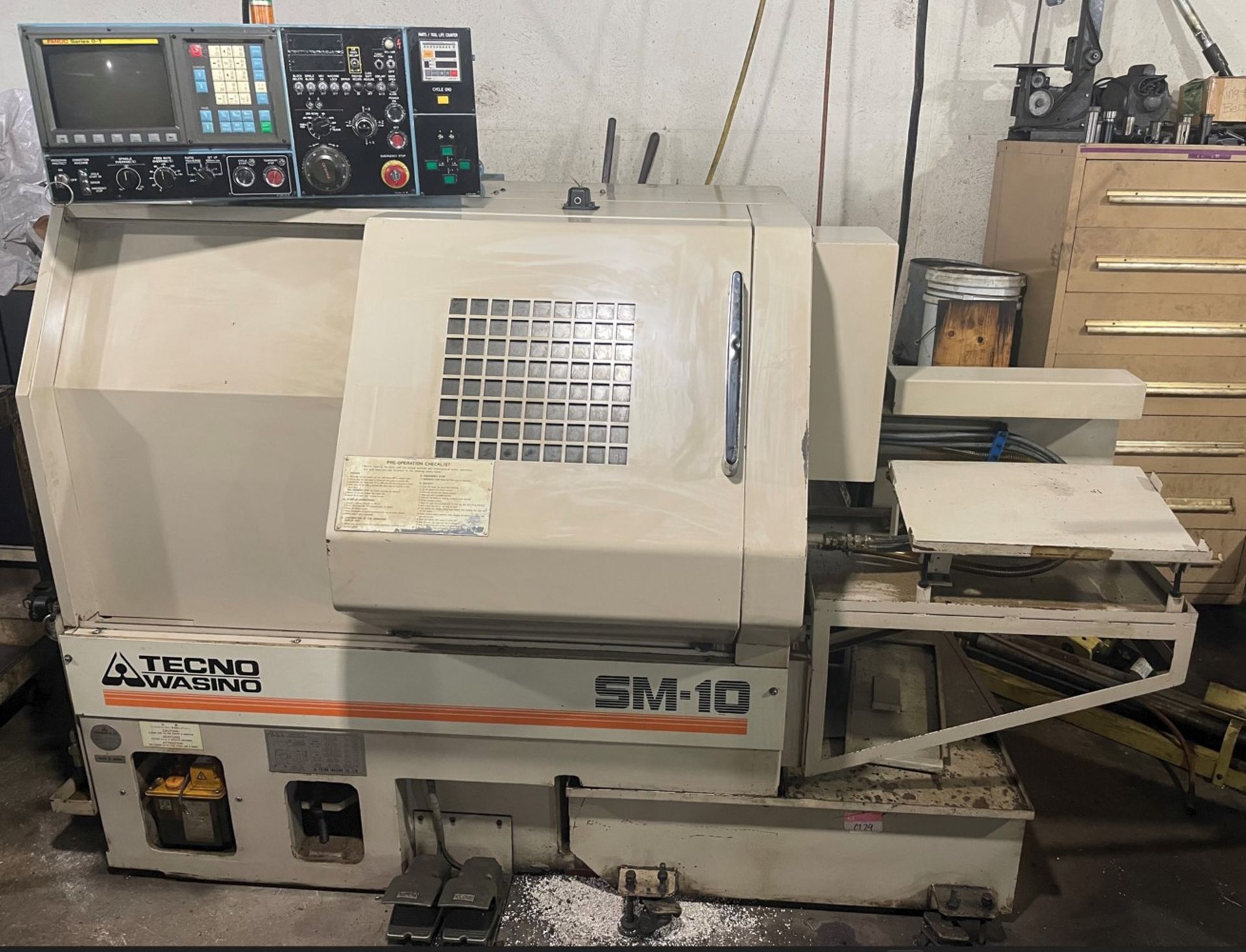 1995 WASINO SM-10 CNC Lathe with Sub-Spindle, Y-Axis Cross Milling Spindle s/n: 103