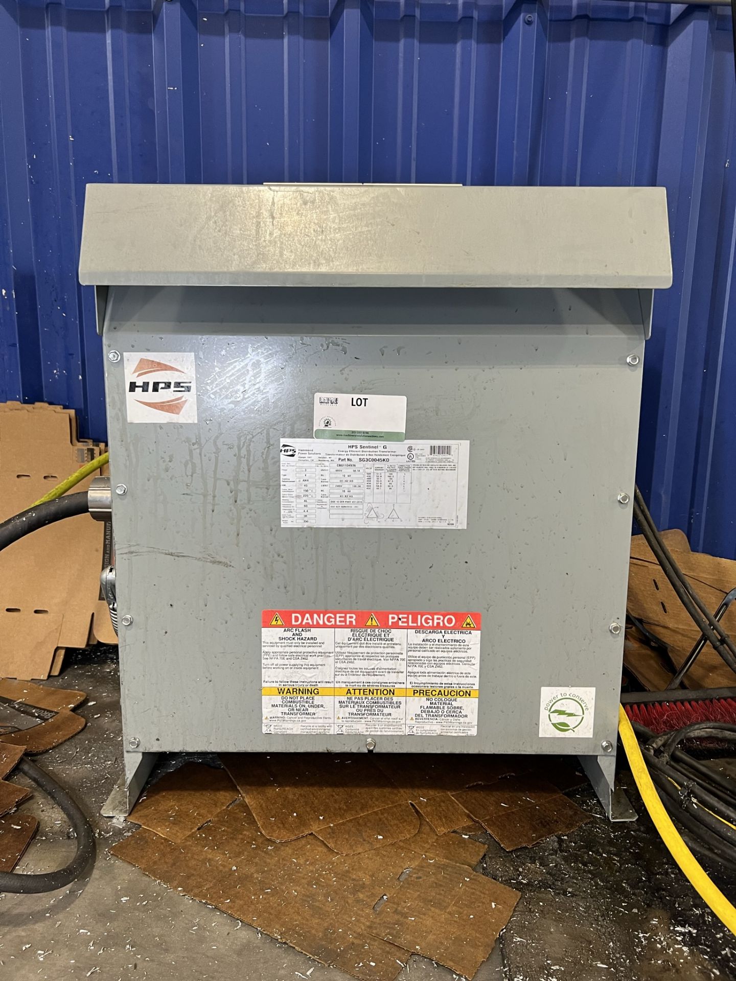 HPS Sentinnel G PHASE 3 480V Transformer