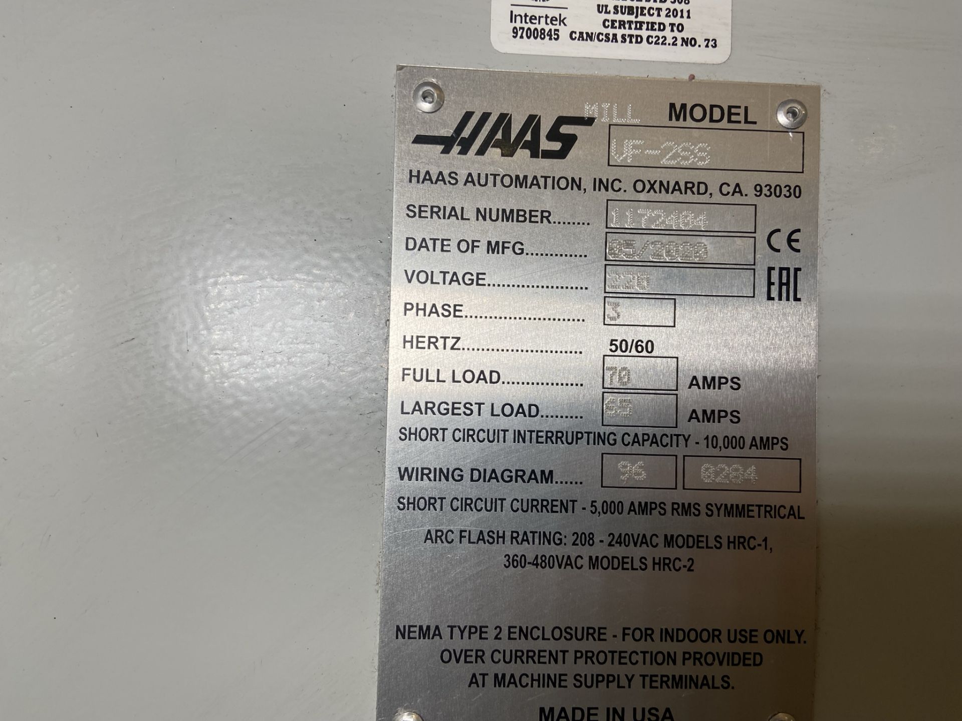 2020 HAAS VF-2SS 4-Axis CNC Vertical Machining Center - Image 11 of 11