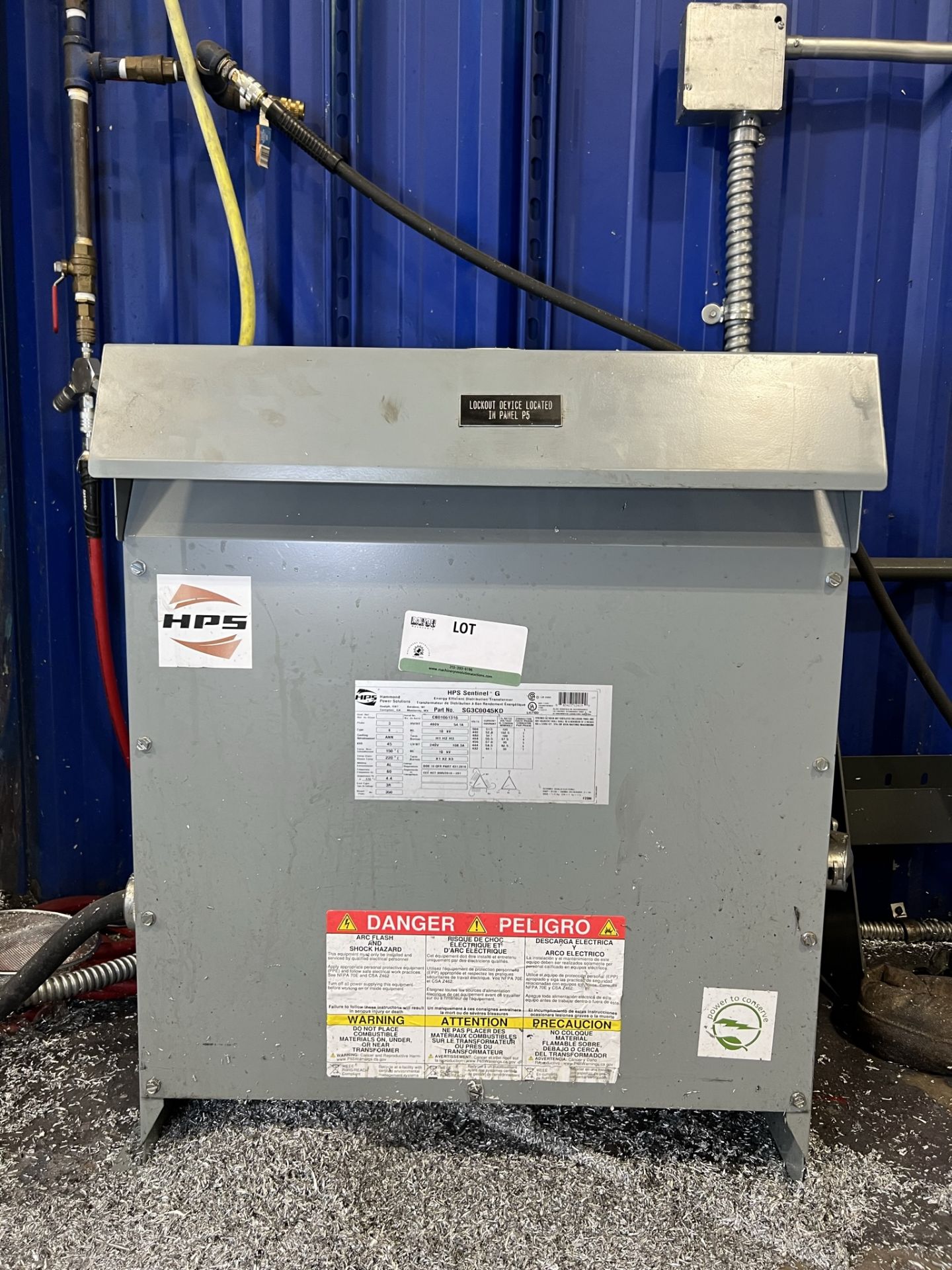 HPS Sentinnel G PHASE 3 480V Transformer