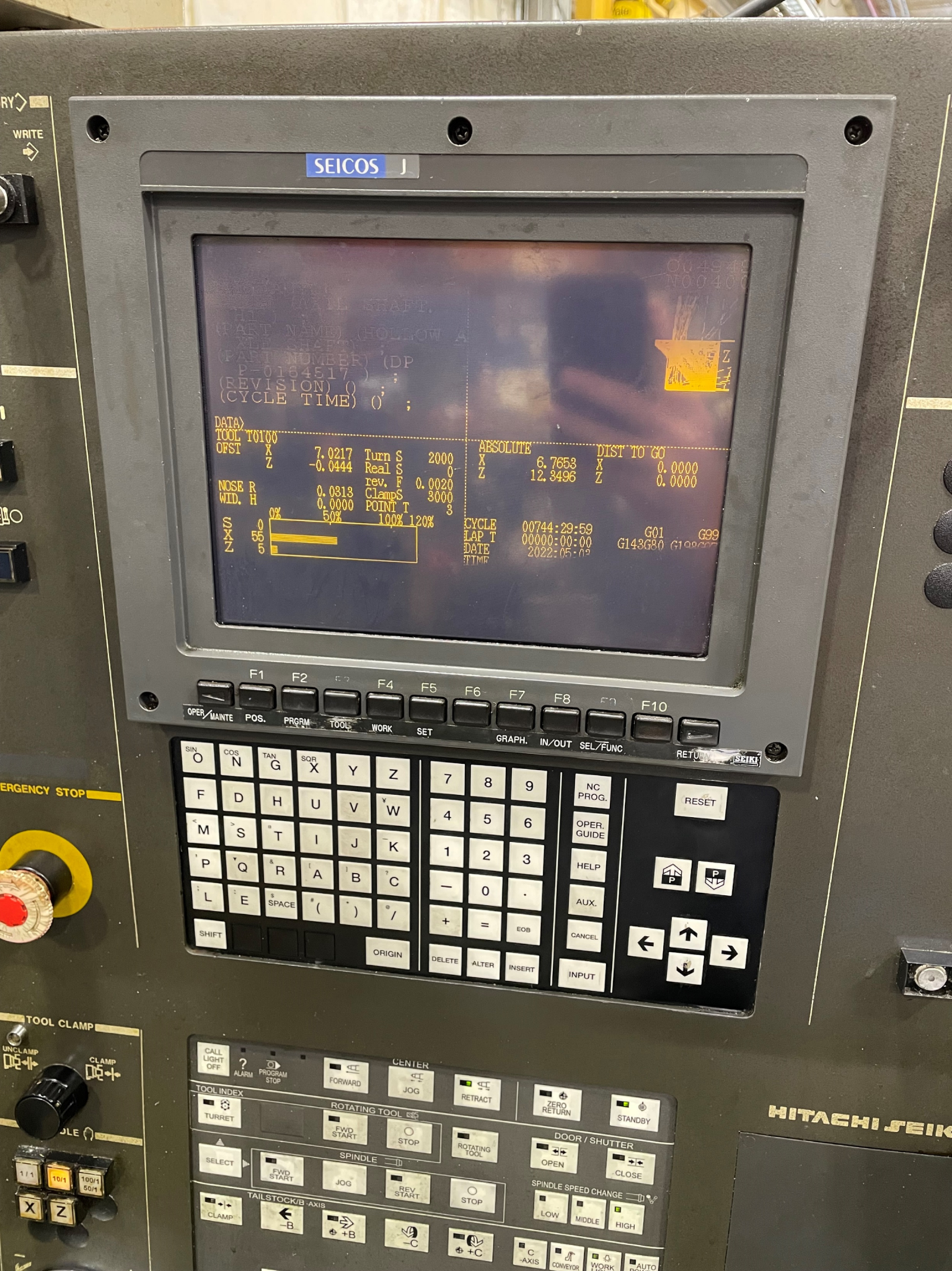 1998 Hitachi Seiki HT23J CNC Lathe #2 - Image 3 of 4