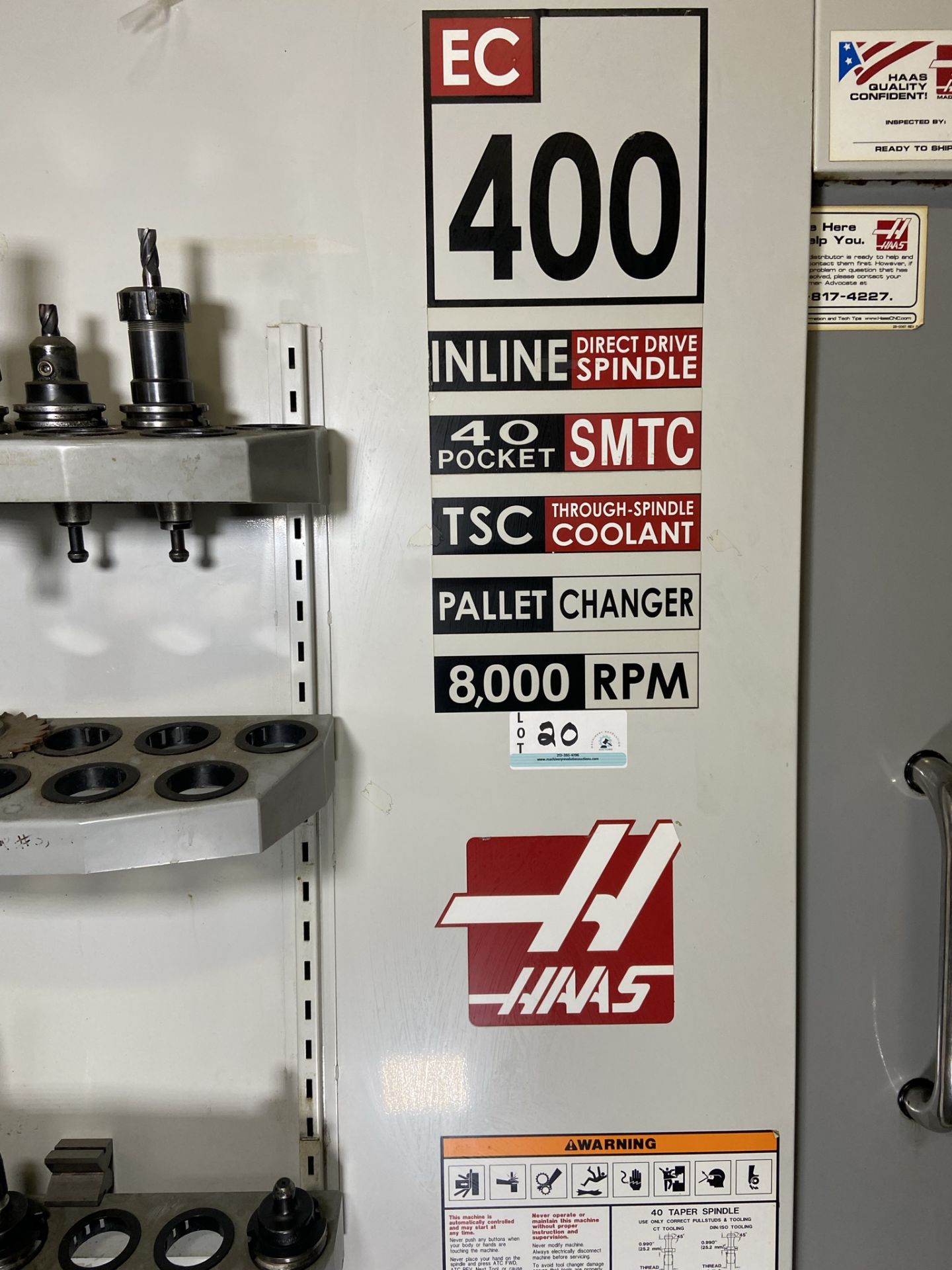 2006 HAAS EC-400 4-Axis CNC Horizontal Machining Center - Image 3 of 21