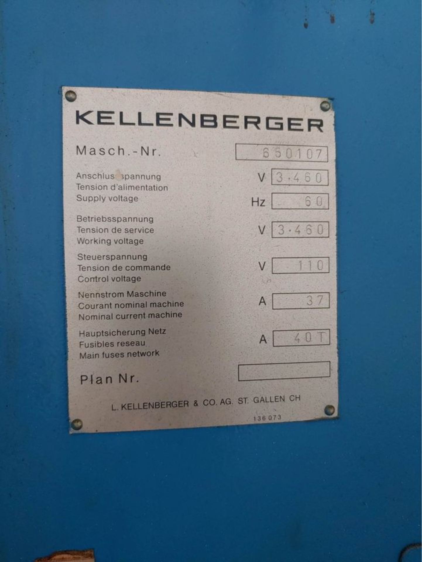 1996 KELLENBERGER UR175/1000 OD ID CNC GRINDER - Image 7 of 9