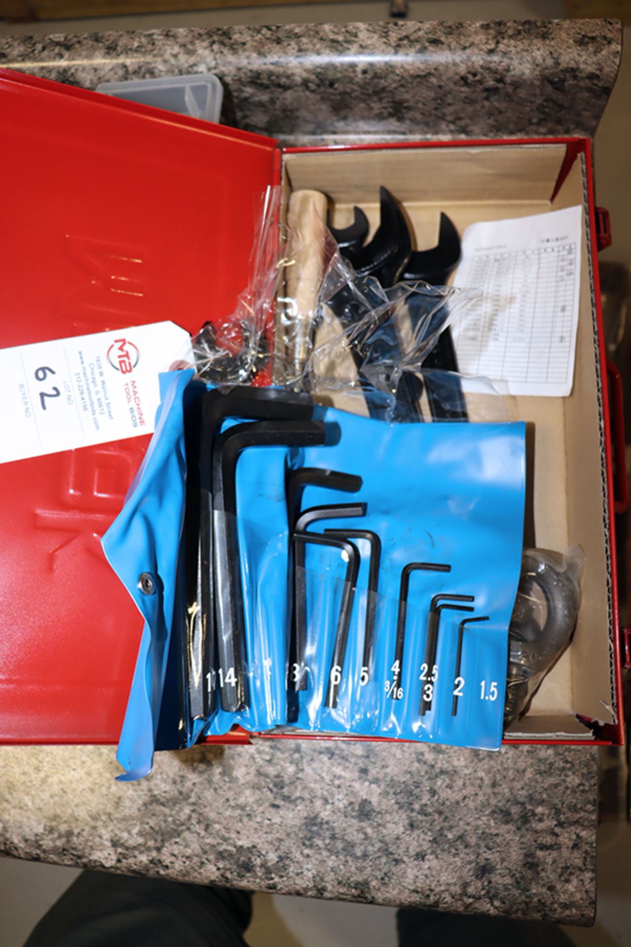 Eye Bolts, Allen Wrench Set and Other Pictured Hardware/Tools