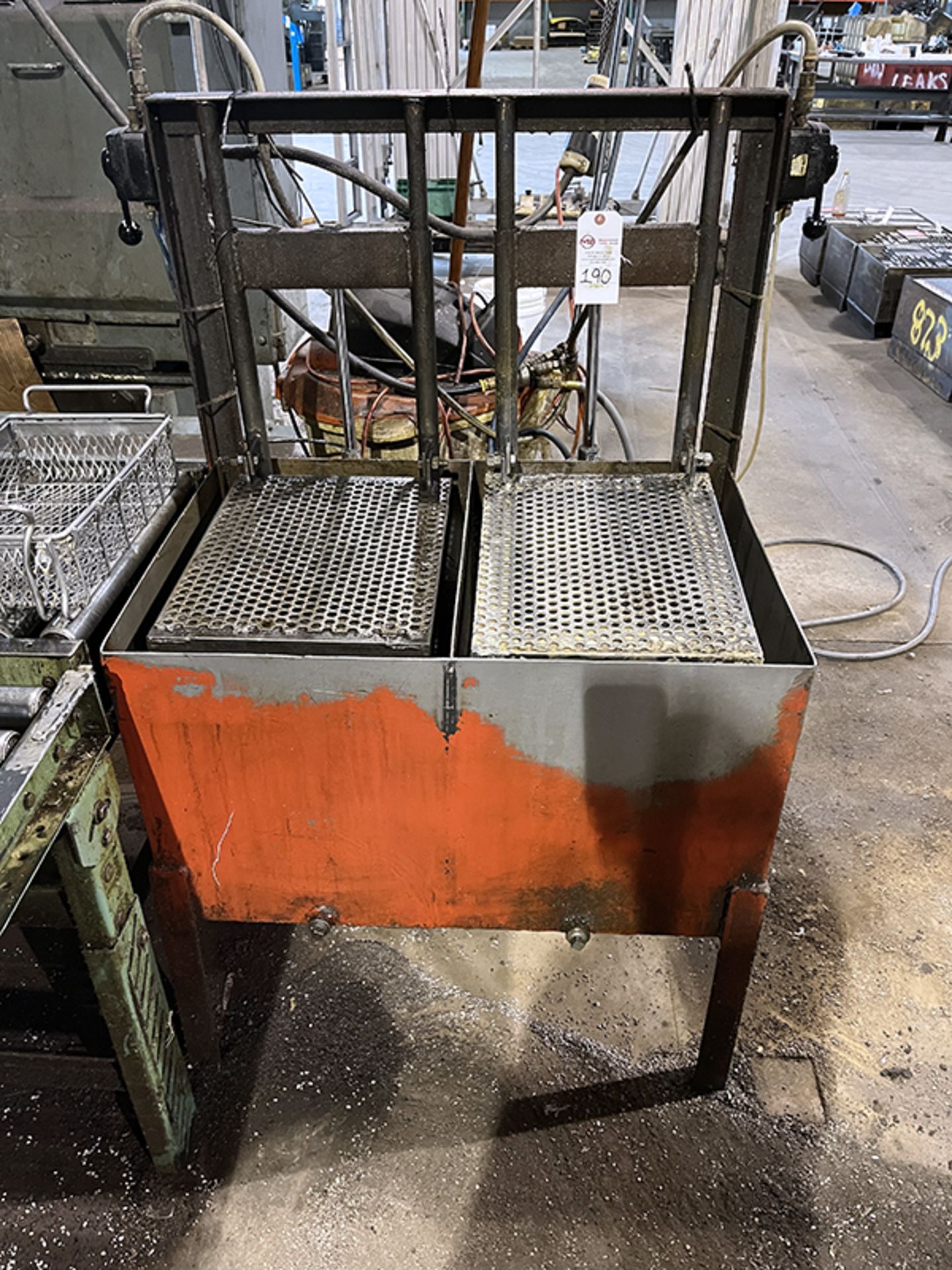 Parts Cleaning Immersion Tank w/ Roller Conveyor