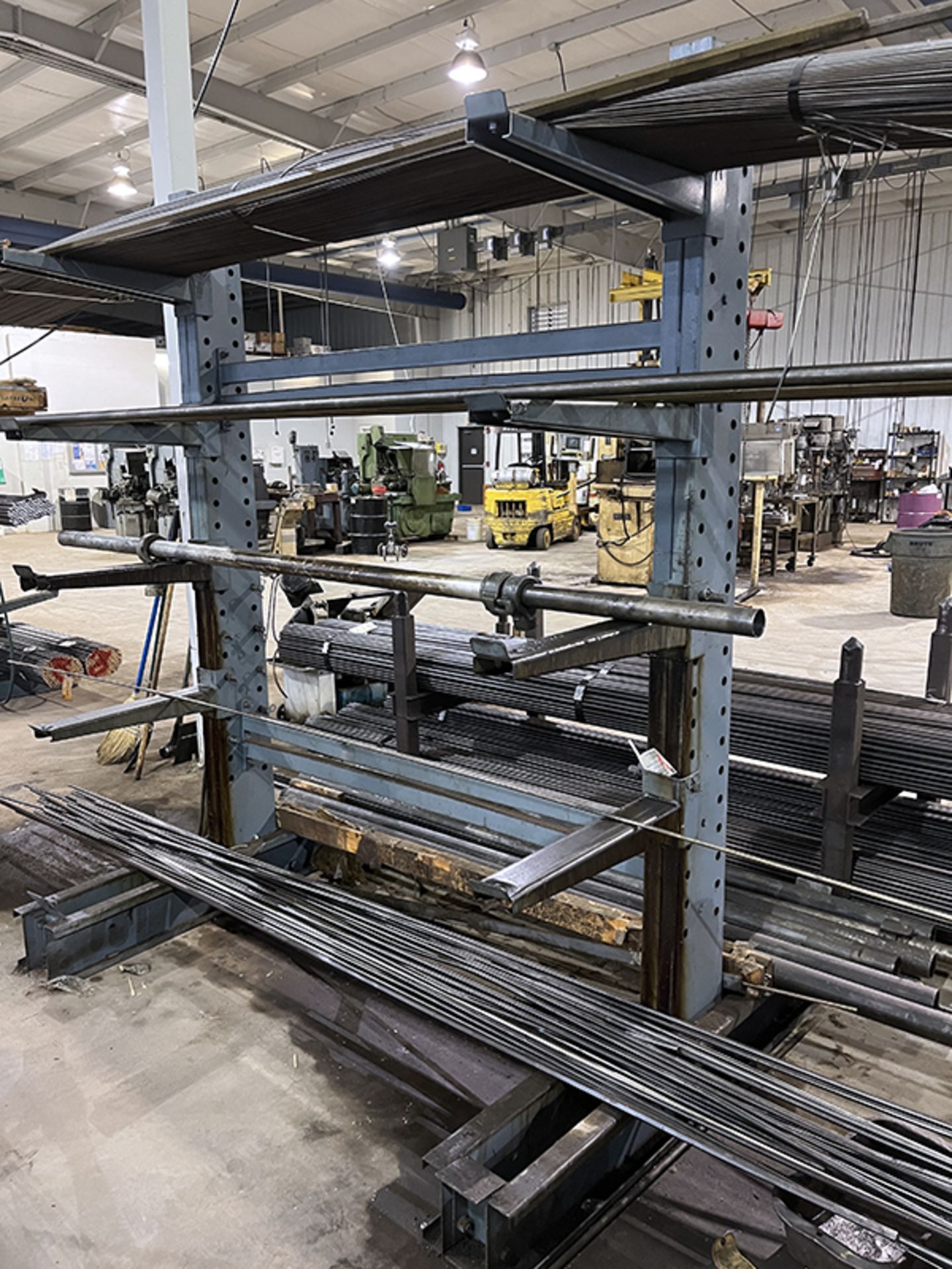Single Sided Cantilever Stock Rack with Material