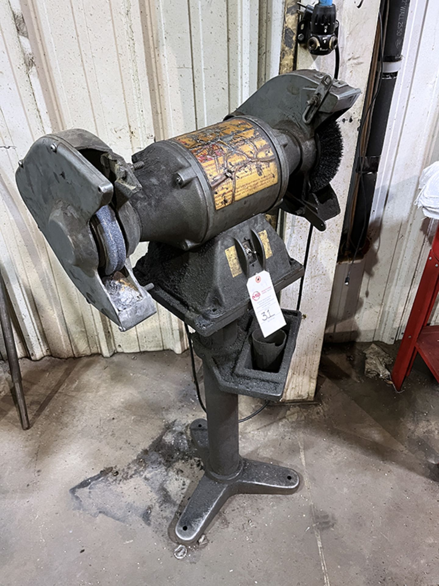 10" Dayton 4Z911B Dual End Pedestal Grinder - Image 6 of 7