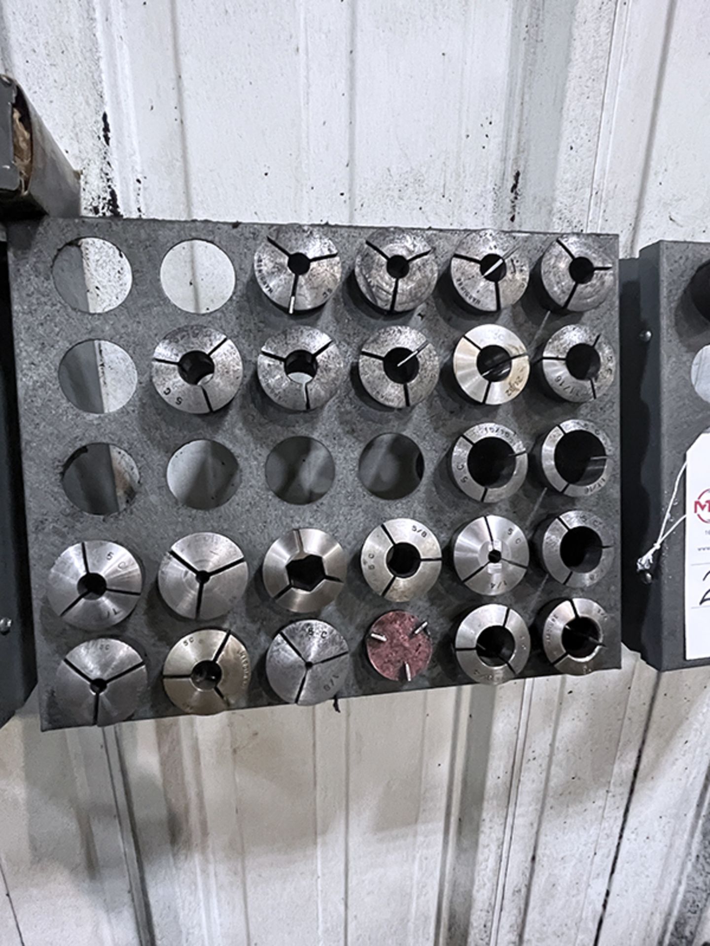 5C Collet Assortment w/ Wall Mounted Racks