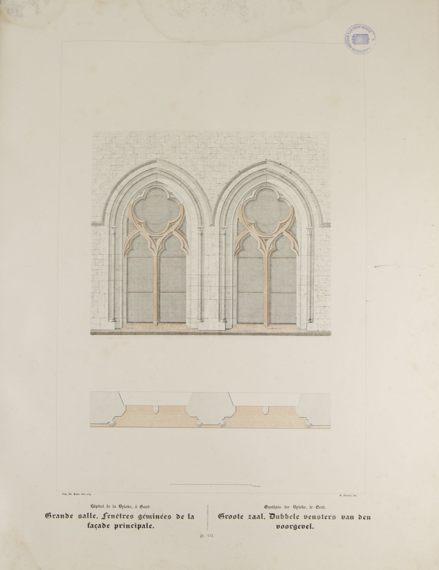 L'Hopital de la Byloke by Arthur Verhaegen 1889, 43 plates - Image 2 of 5