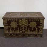 North African suitcase with 3 drawers finished with nail heads.