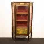 Display cabinet with marble top and bronze mounts