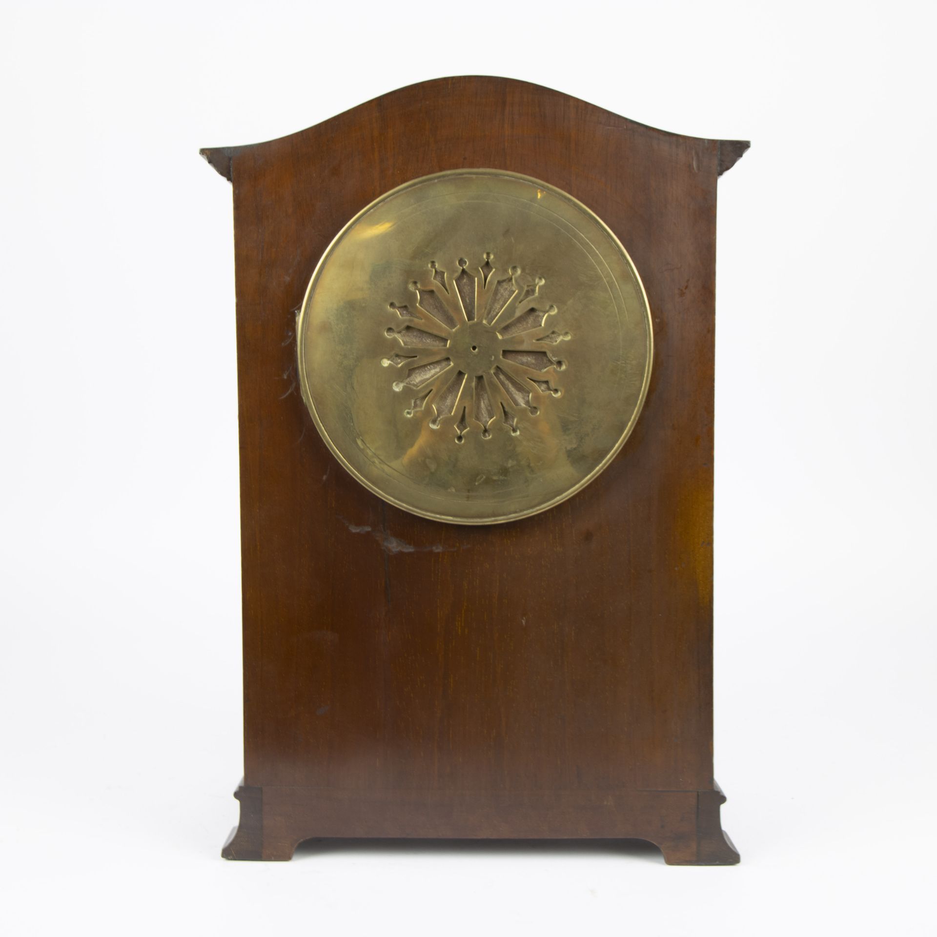 English mahogany table clock - Image 3 of 4