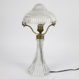 Vintage glass cut table lamp