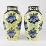 Couple vases marked Villeroy & Boch Wallerfang (1874-1909)